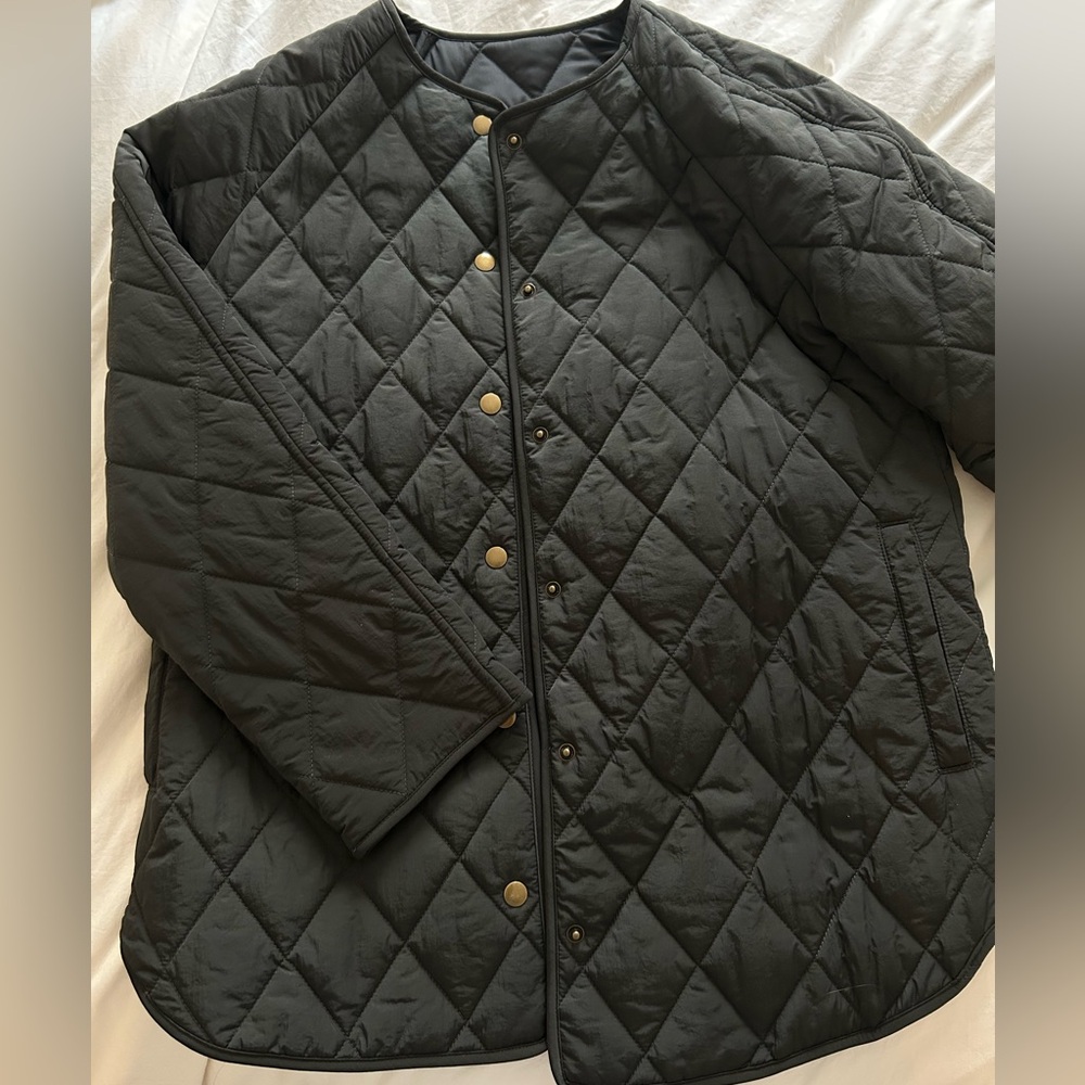& Other Stories Black Quilted Jacket